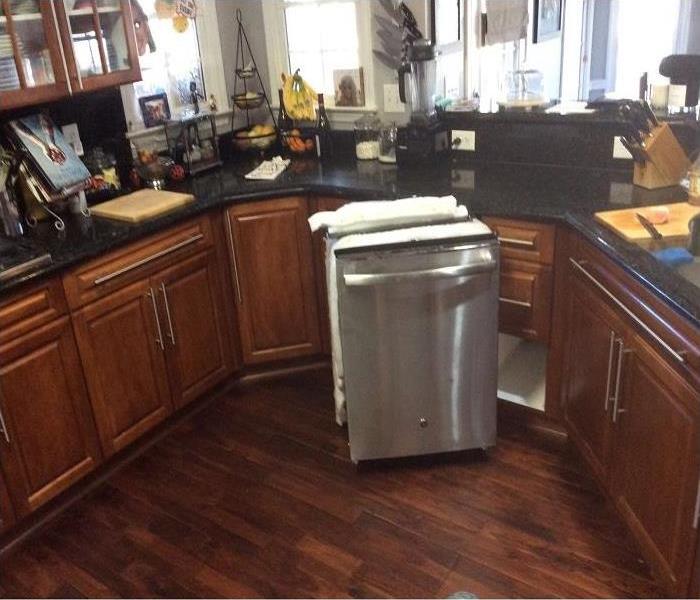 Water Damaged Kitchen Due to Dishwasher Leak