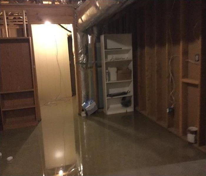 Flooded Atlanta Basement After Heavy Storms and Flood