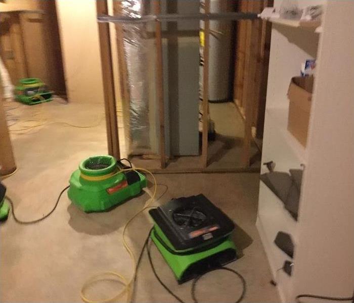 Water Extracted and Drying of Flooded Atlanta Basement